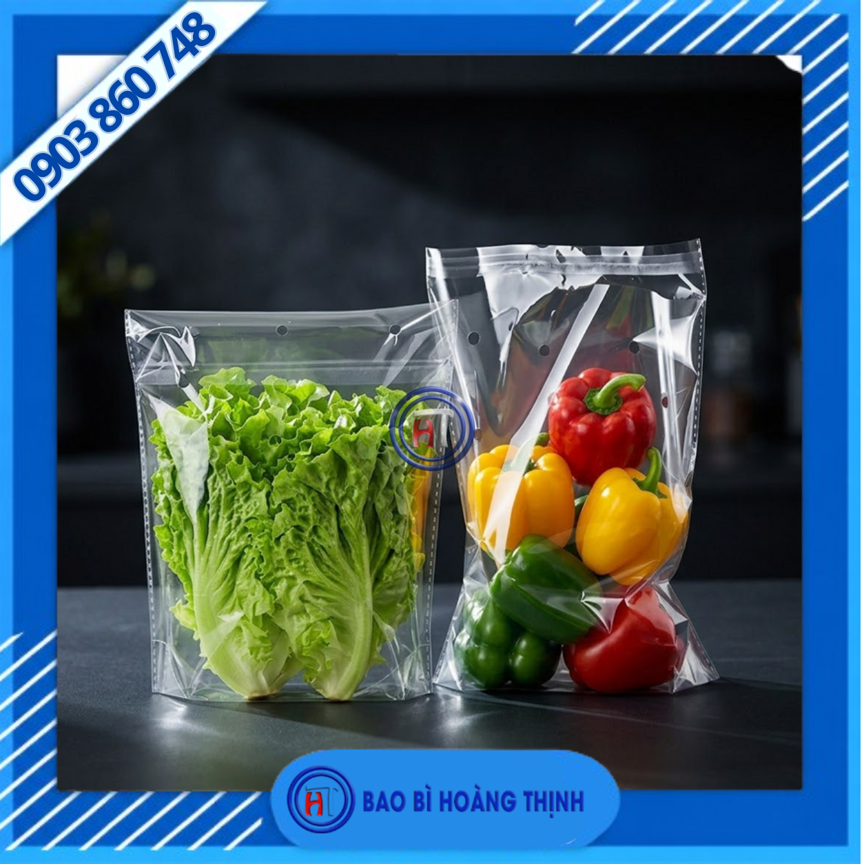 Túi PP đục lỗ có keo dán miệng